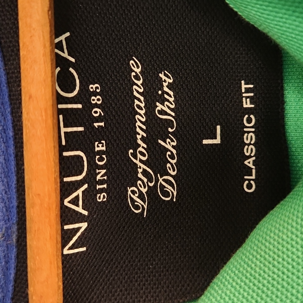 Nautica Performance Deck Polo Shirt Men’s Large – Classic Fit Green - Picture 3 of 10